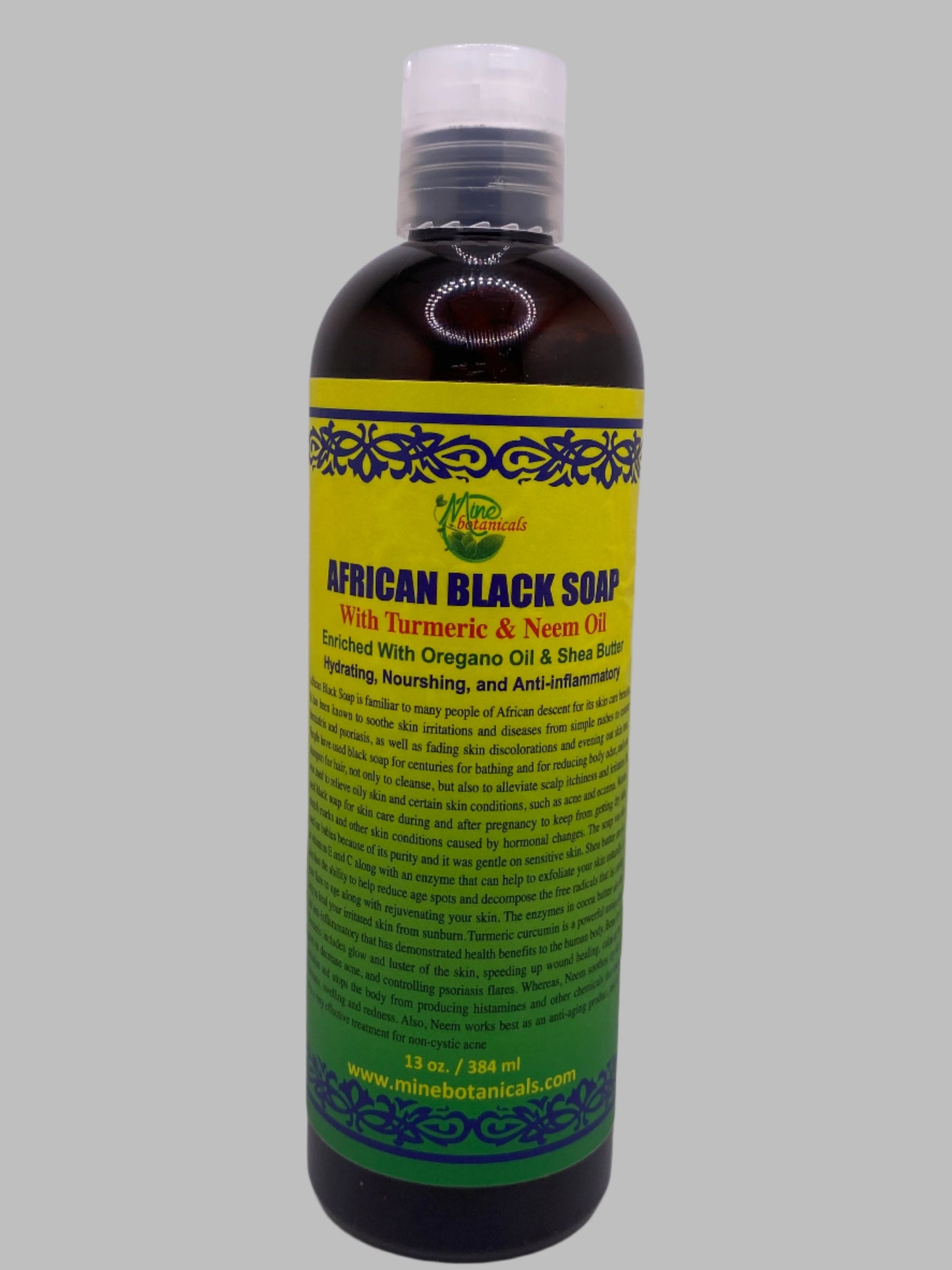 AFRICAN BLACK SOAP (TURMERIC & NEEM OIL)