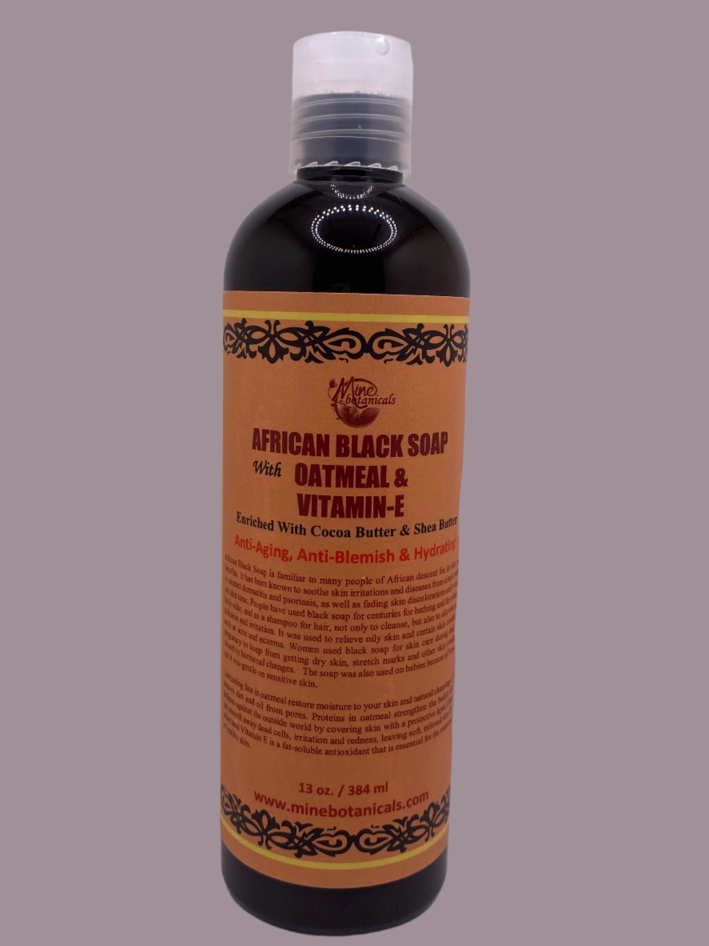 AFRICAN BLACK SOAP with OATMEAL & VITAMIN E