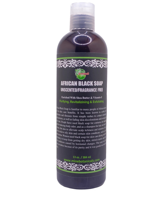 AFRICAN BLACK SOAP (Liquid soap facial cleanser,shampoo and more)