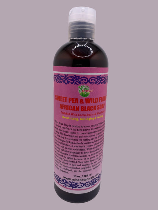 AFRICAN BLACK SOAP (SWEET PEA& WILD FLOWER)