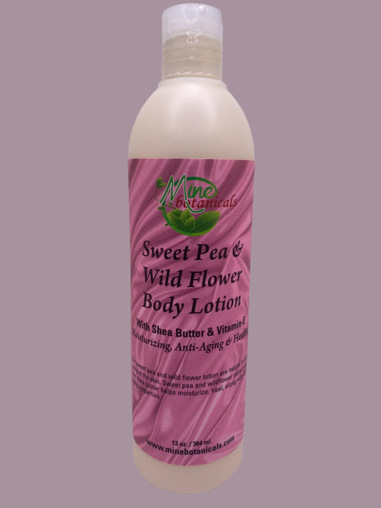 SWEET PEA &WILD FLOWER BODY LOTION( Moisturizing, Anti-Aging, and Healing)